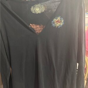 Stylish Black Women's Top- Ralph Lauren